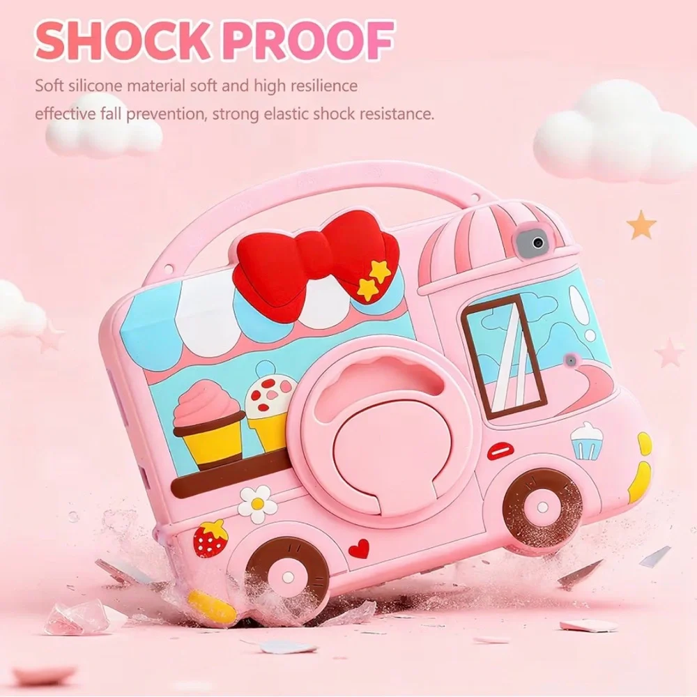 Kids iPad 6th/5th Generation Case Girls Ice Cream Shop NEW